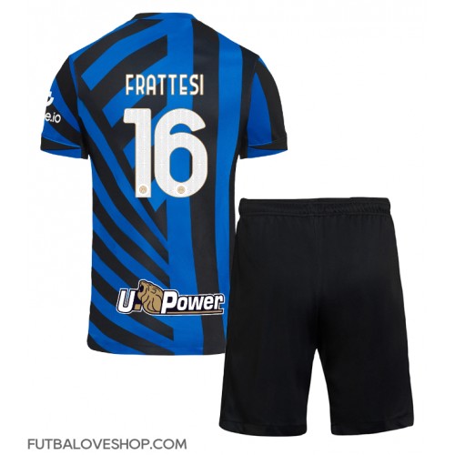 Dres Inter Milan Davide Frattesi #16 Domáci pre deti 2024-25 Krátky Rukáv (+ trenírky)